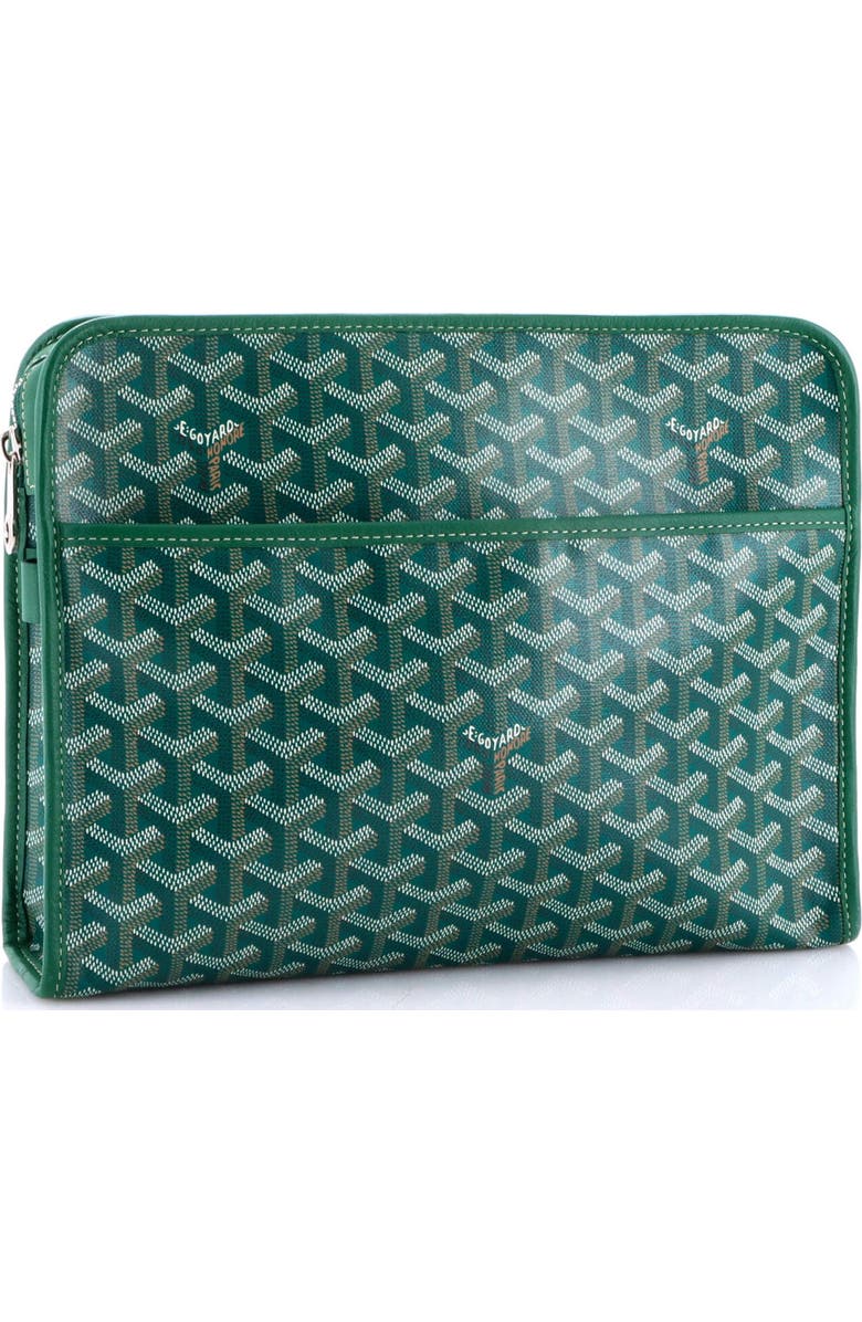 Pre-Owned Goyard Jouvence Toiletry Pouch Coated Canvas GM, Alternate, color, Green