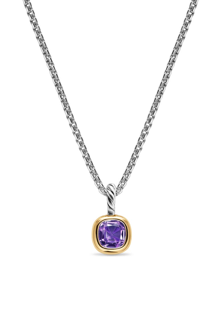 Mini Cushion Cut Enhancer, Alternate, color, TANZANITE