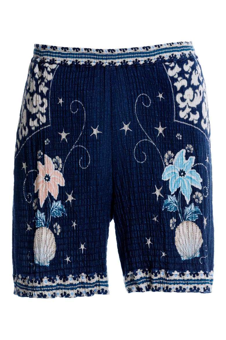 Malaga Sereia Floral Cover-Up Shorts, Alternate, color, BLUE