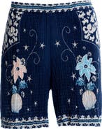 Agua Bendita Malaga Sereia Floral Cover-Up Shorts