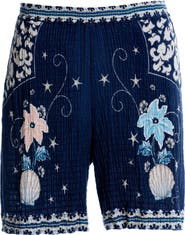 Agua Bendita Malaga Sereia Floral Cover-Up Shorts