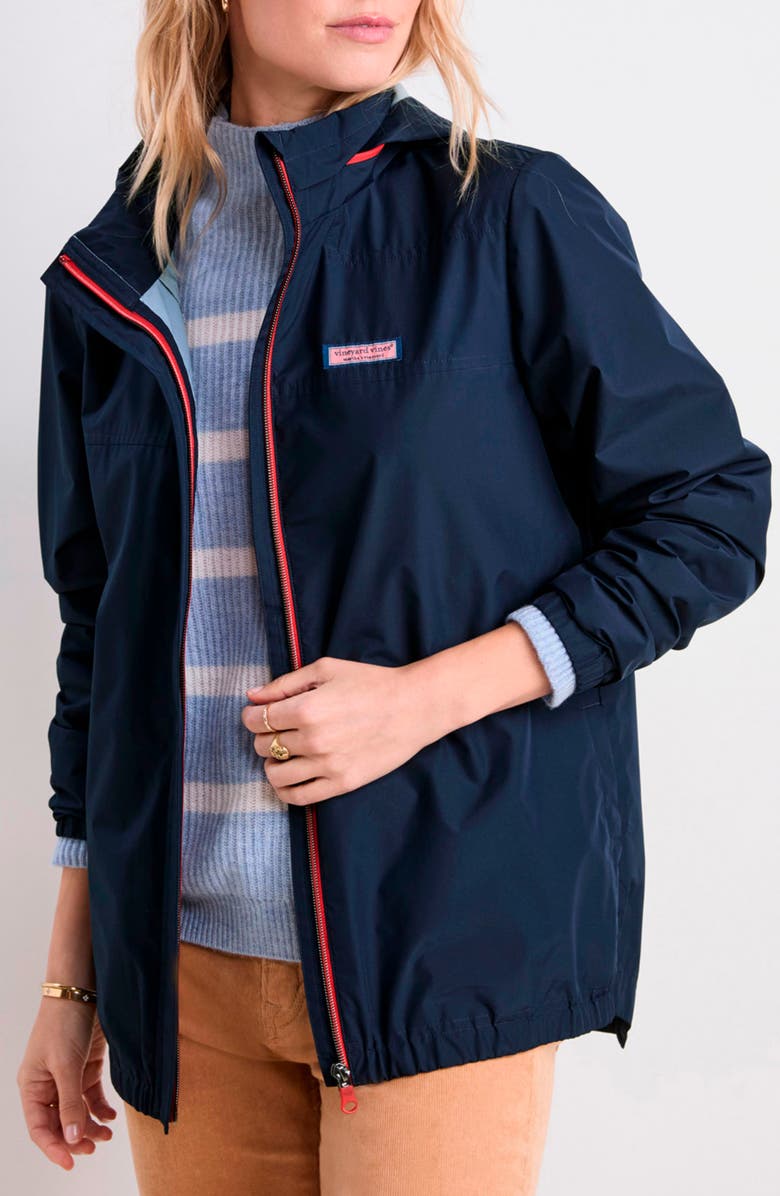 vineyard vines Storm Packable Water Resistant Jacket, Alternate, color, Nautical Navy