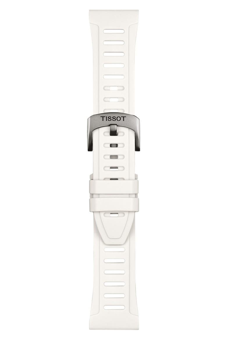 T-Touch Connect Sport Solar Smart Silicone Strap Watch, 43.75mm, Alternate, color, WHITE