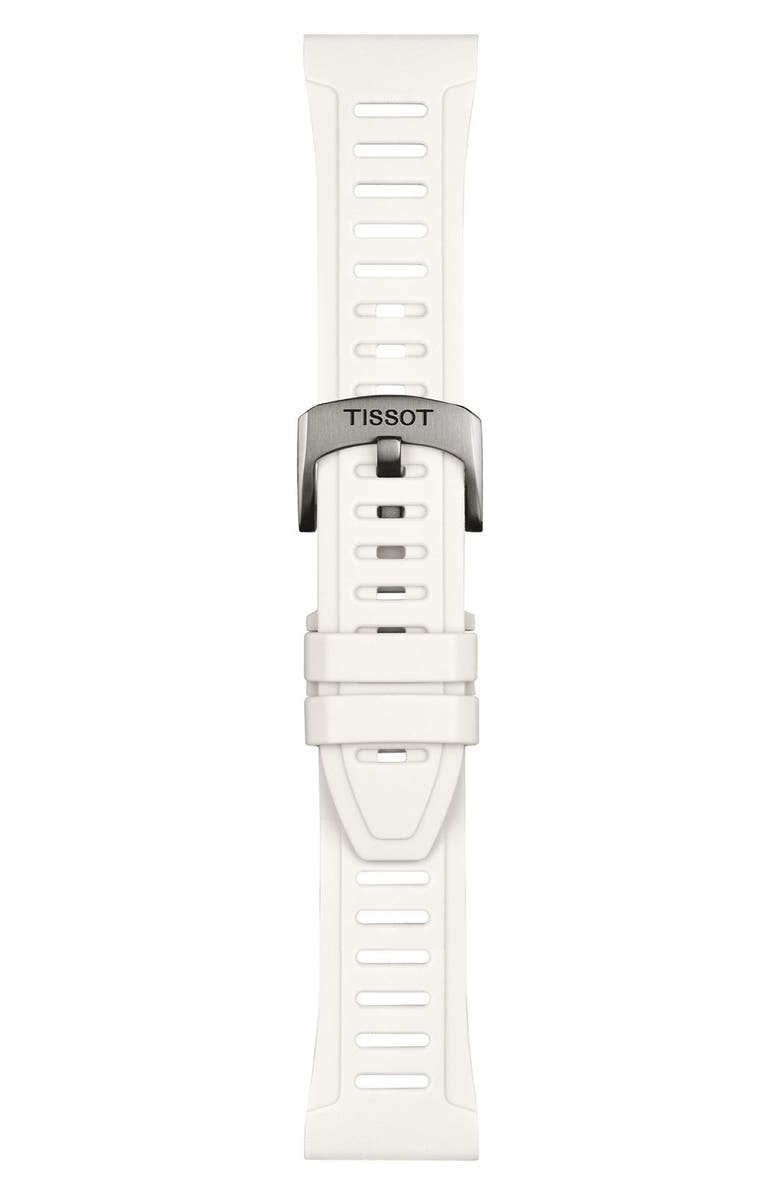 Tissot T-Touch Connect Sport Solar Smart Silicone Strap Watch, 43.75mm, Alternate, color, White