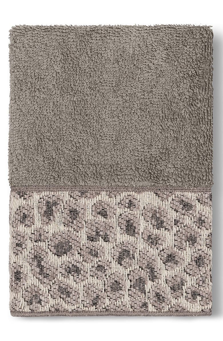 Linum Home Textiles Spots 3-Piece Embellished Towel - Dark Grey, Alternate, color, Dark Grey