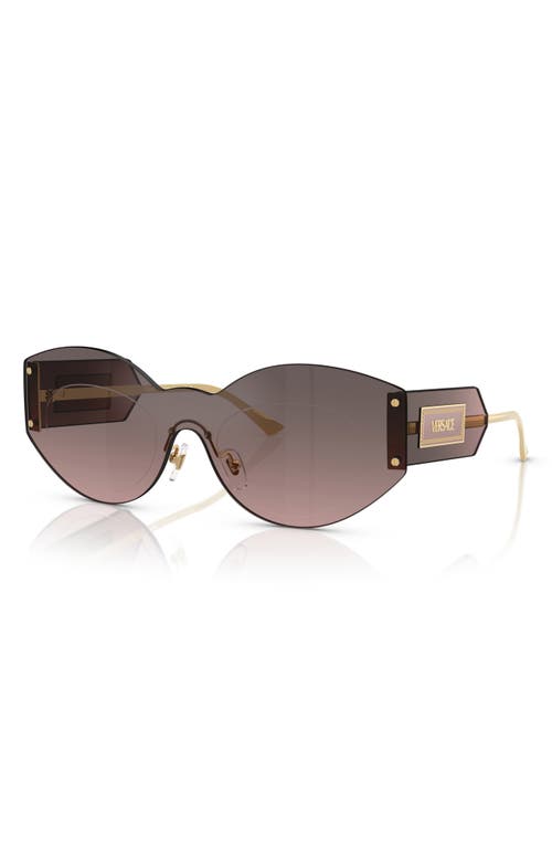Versace 44mm Irregular Sunglasses In Silver Smoke