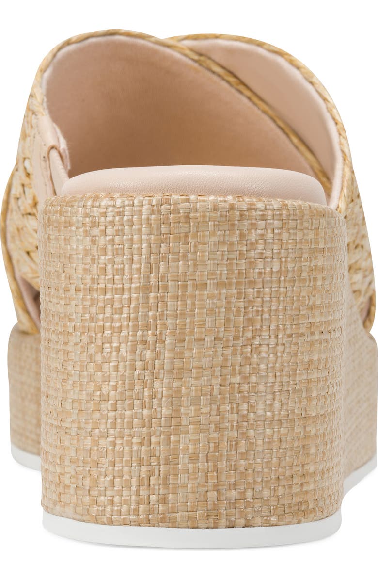 KARL LAGERFELD PARIS Caleigh Woven Platform Wedge Sandal, Alternate, color, Natural