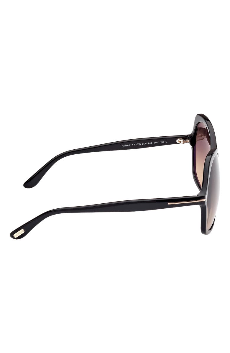 TOM FORD Rosemin 64mm Gradient Oversize Butterfly Sunglasses, Alternate, color,