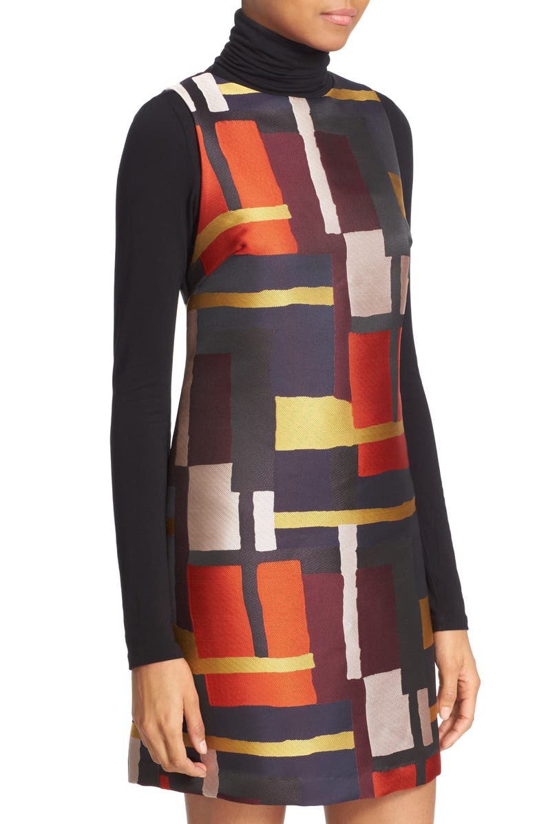 Alice + Olivia 'Clyde' Print Sleeveless A-Line Dress, Alternate, color,