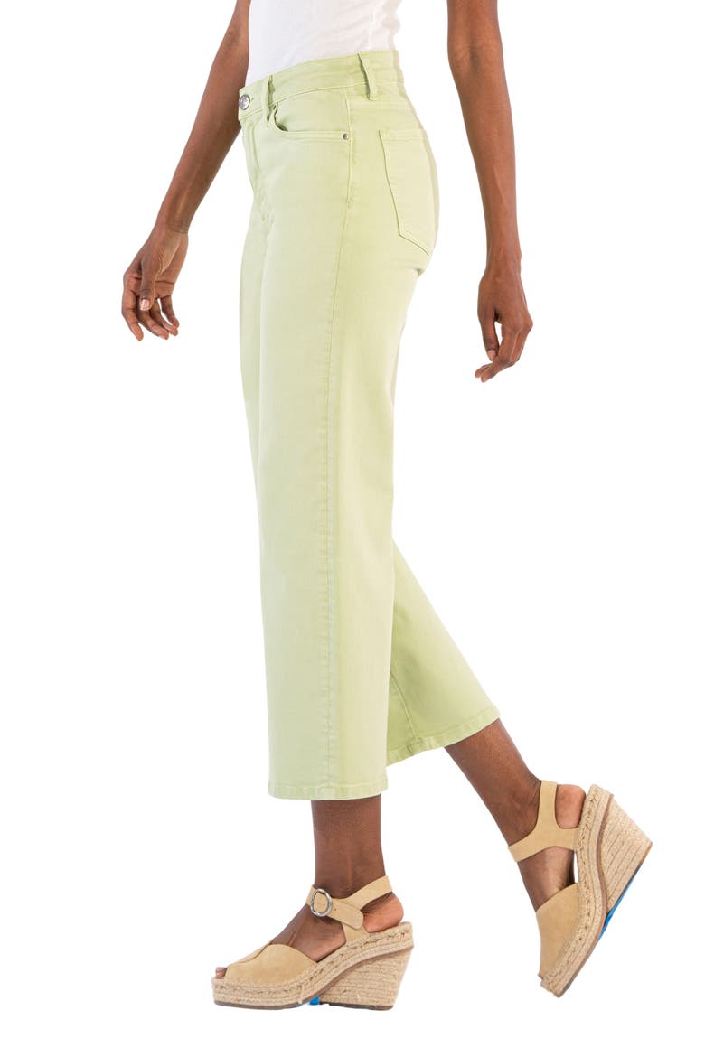 High Waist Ankle Wide Leg Jeans, Alternate, color, MINT