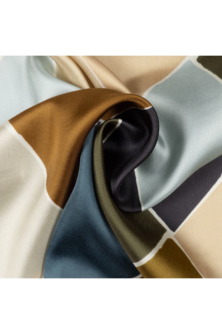 Harlequin Silk Square, Alternate, color, Charcoal