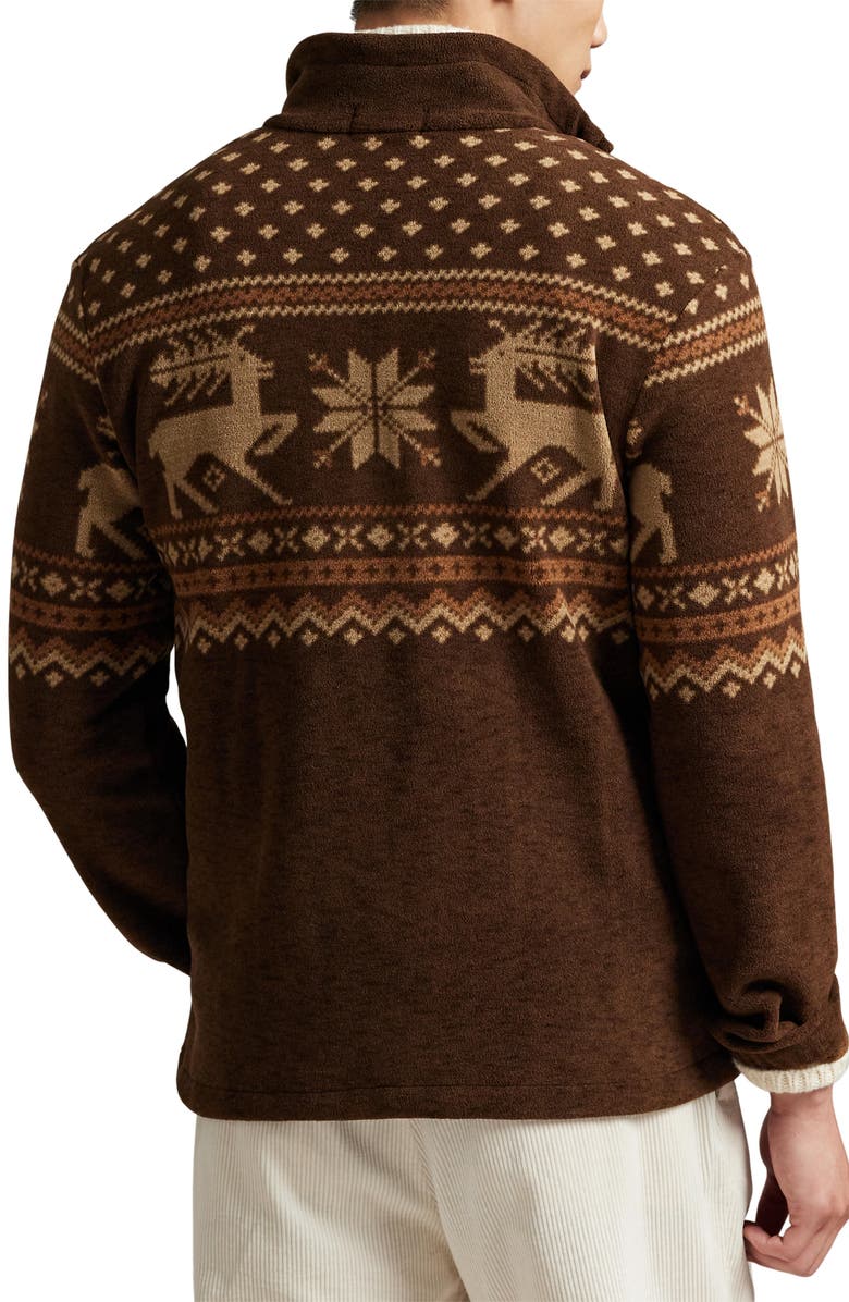 Polo Ralph Lauren Fair Isle Brushed Fleece Pullover, Alternate, color, Cascadia Fair Isle