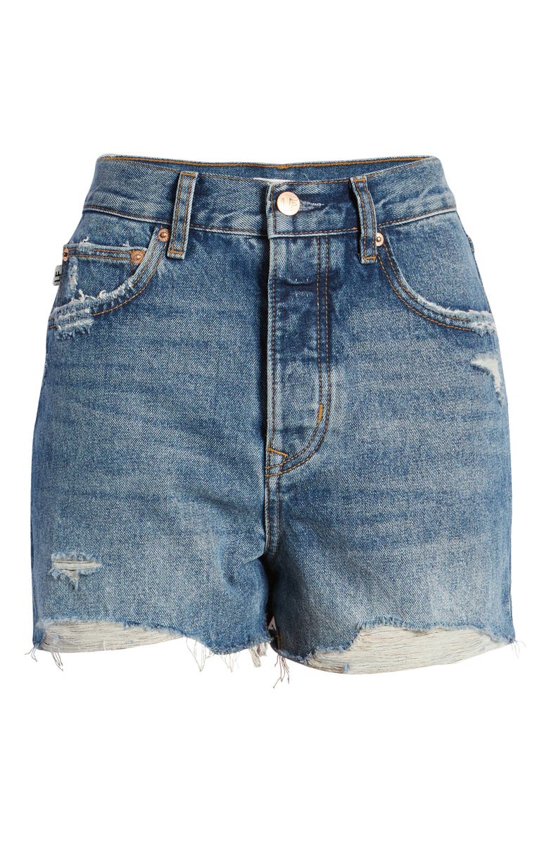 Lovers + Friends Austin Ripped High Waist Cutoff Denim Shorts, Alternate, color, 