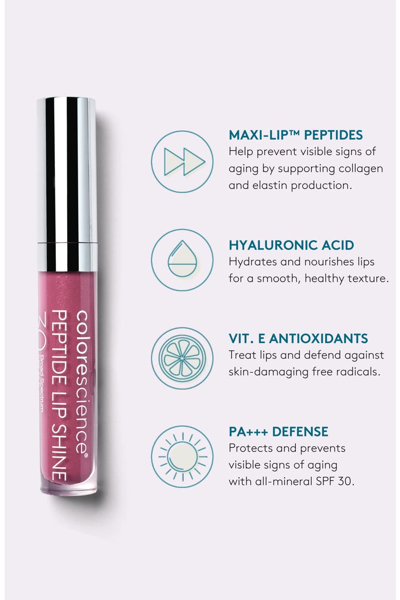 Peptide Lip Shine SPF 30, Alternate, color, ROSE