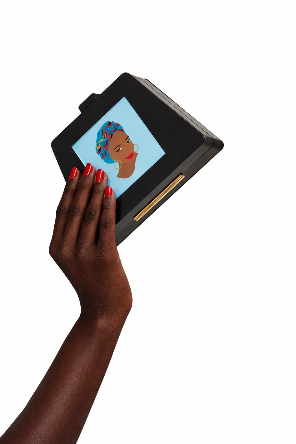 LarAllan Molly Acrylic Cocktail Clutch, Alternate, color, Black