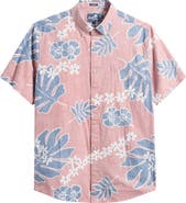 Reyn Spooner Old School Floral Short Sleeve Button-Down Cotton Sport Shirt