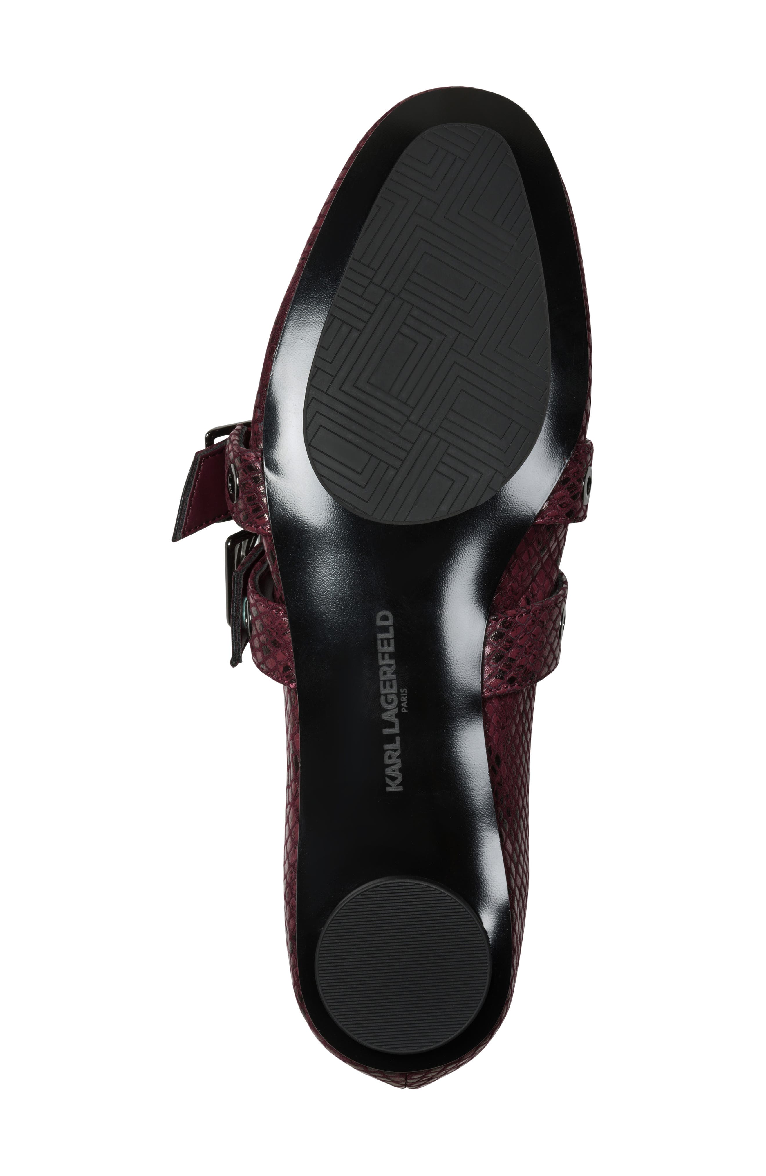 Ashlyn Double Band Flat, Alternate, color, BURGUNDY
