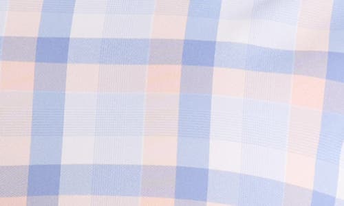 David Donahue Plaid Performance Sport Shirt In Blue