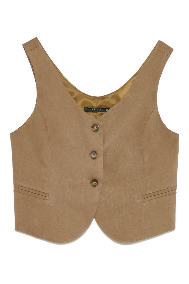 Maxial Crop Vest, Alternate, color, KHAKI