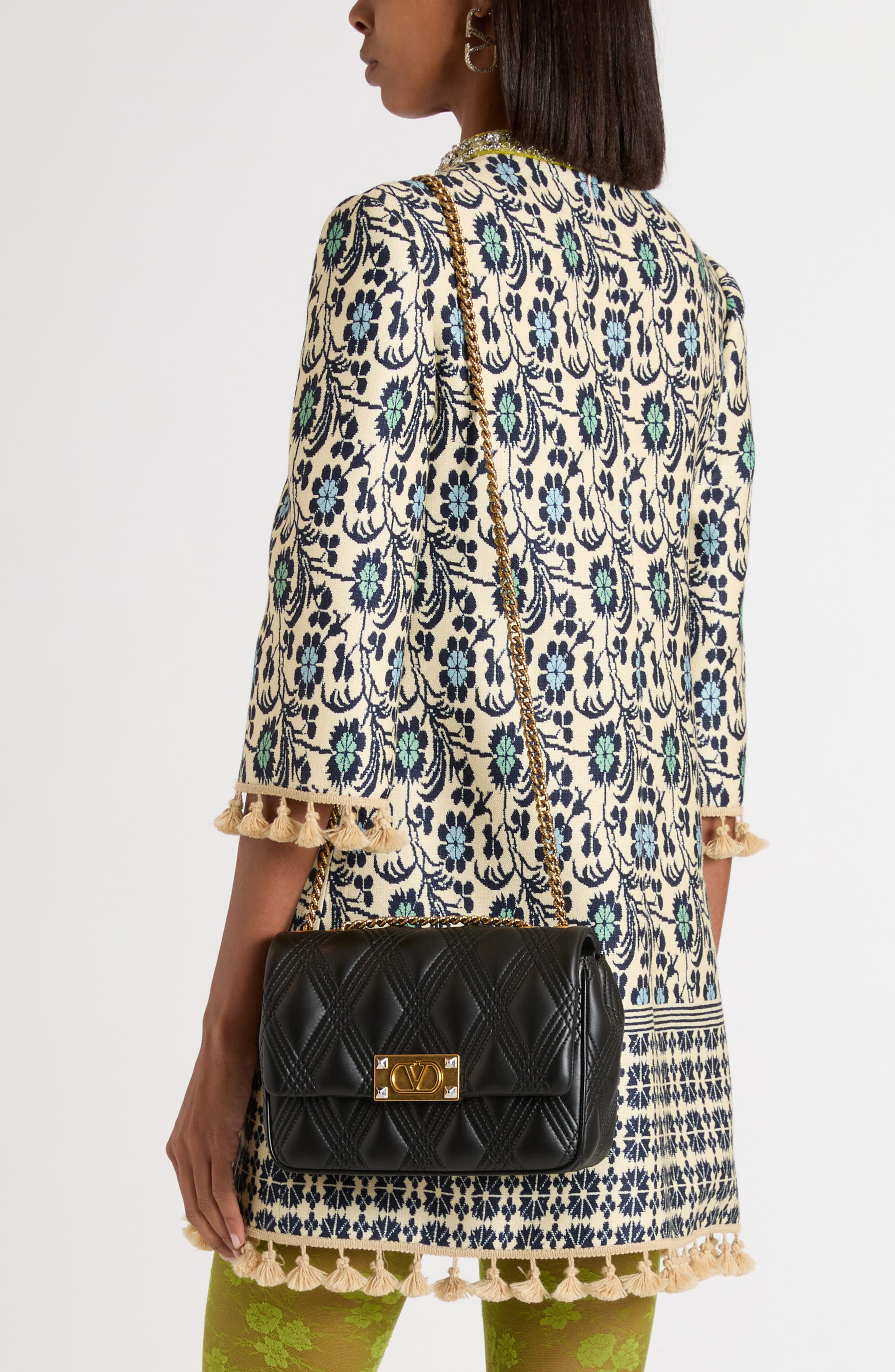 Valentino Garavani Medium Quiltie 67 Quilted Leather Shoulder Bag, Alternate, color, 