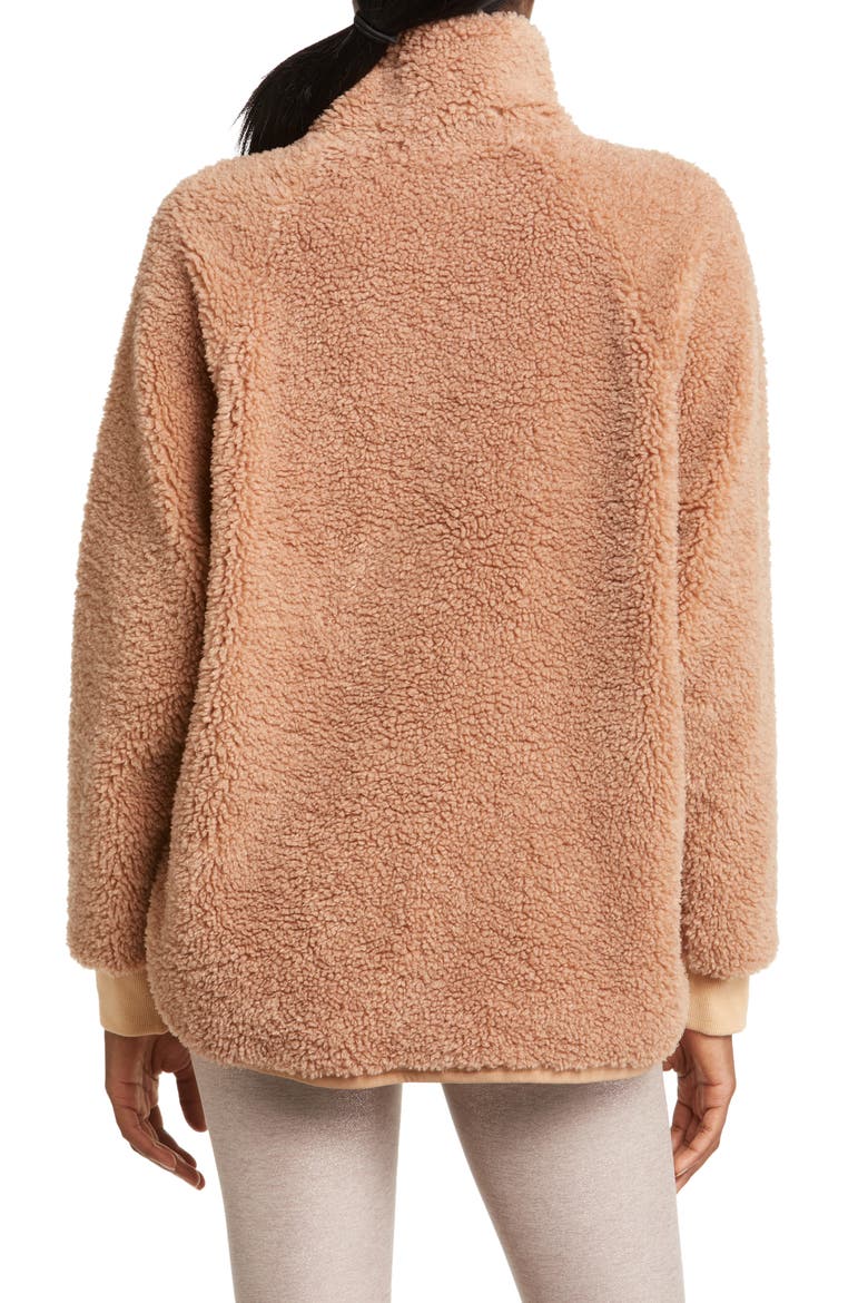 Take Flight High Pile Fleece Half Zip Pullover, Alternate, color, CAMEL