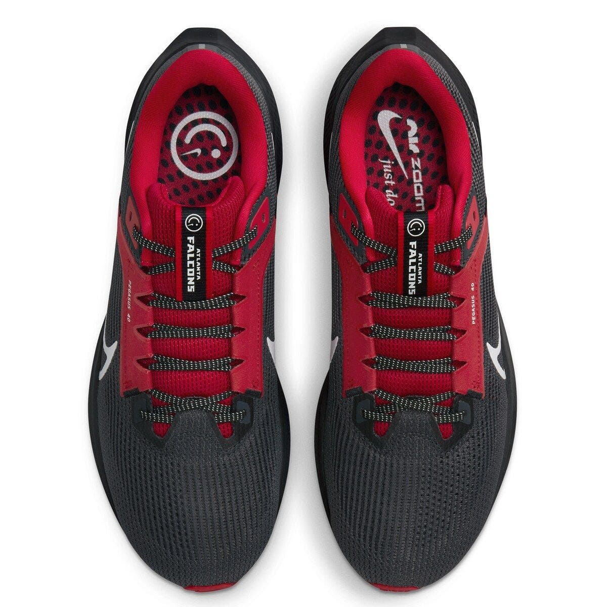Nike Unisex Nike  Anthracite Atlanta Falcons Zoom Pegasus 40 Running Shoe, Alternate, color, 