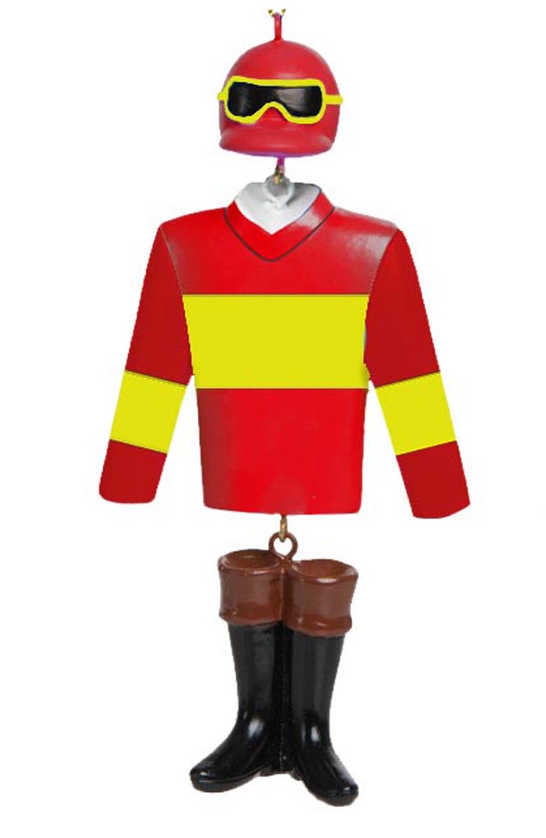 Gallerie II Jockey Silks Trio Christmas Tree Ornament Set of 3, Alternate, color, Black