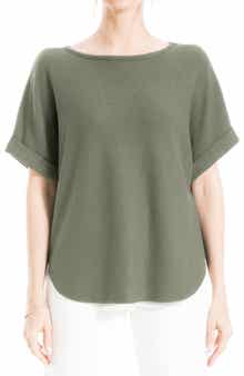 MAX STUDIO Short Sleeve Ribbed T-Shirt