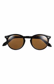 Excursionist Elite 49mm Round Polarized Sunglasses