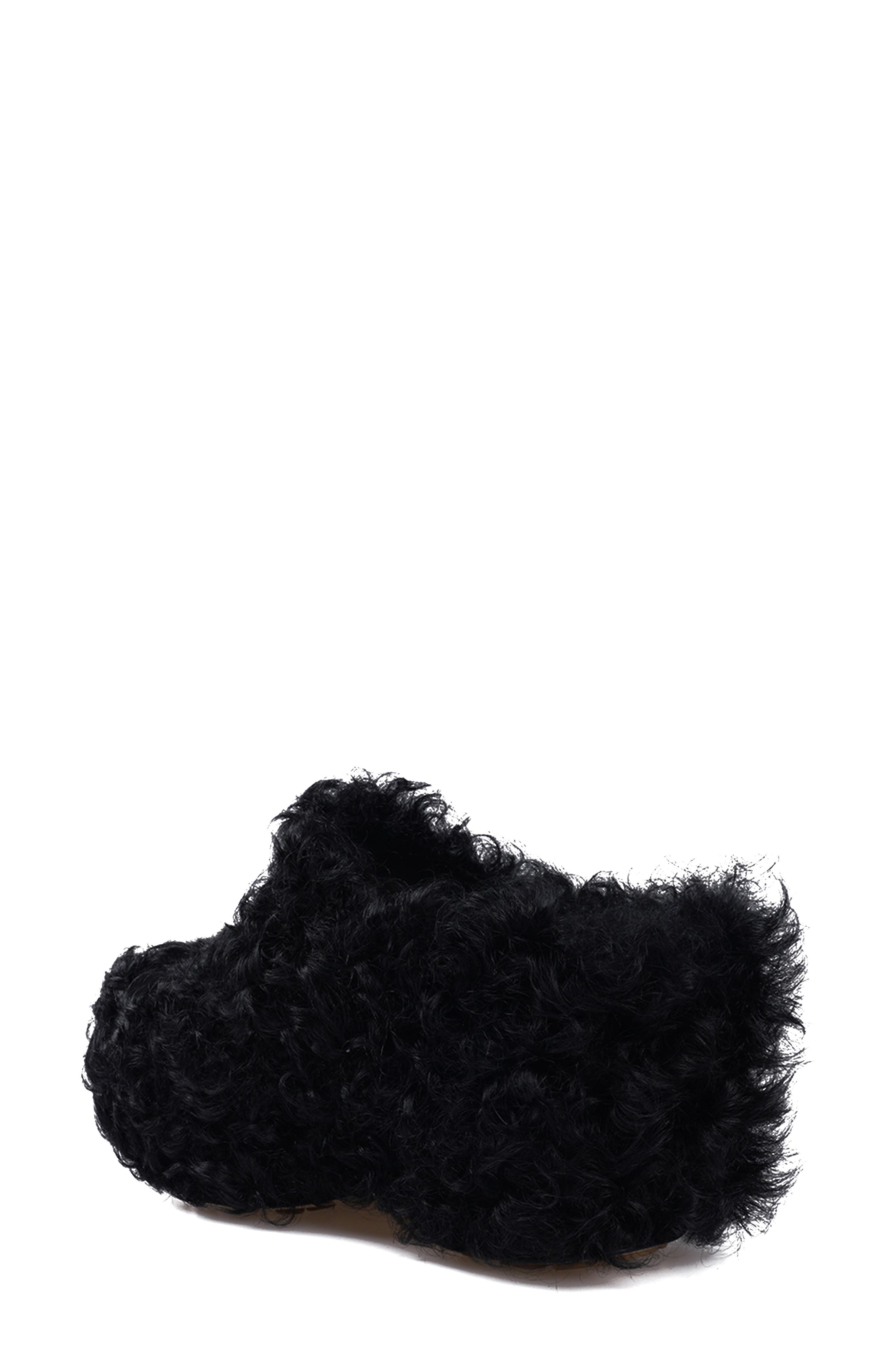 ZIGI Fauna Genuine Shearling Platform Clog Slipper, Alternate, color, Black