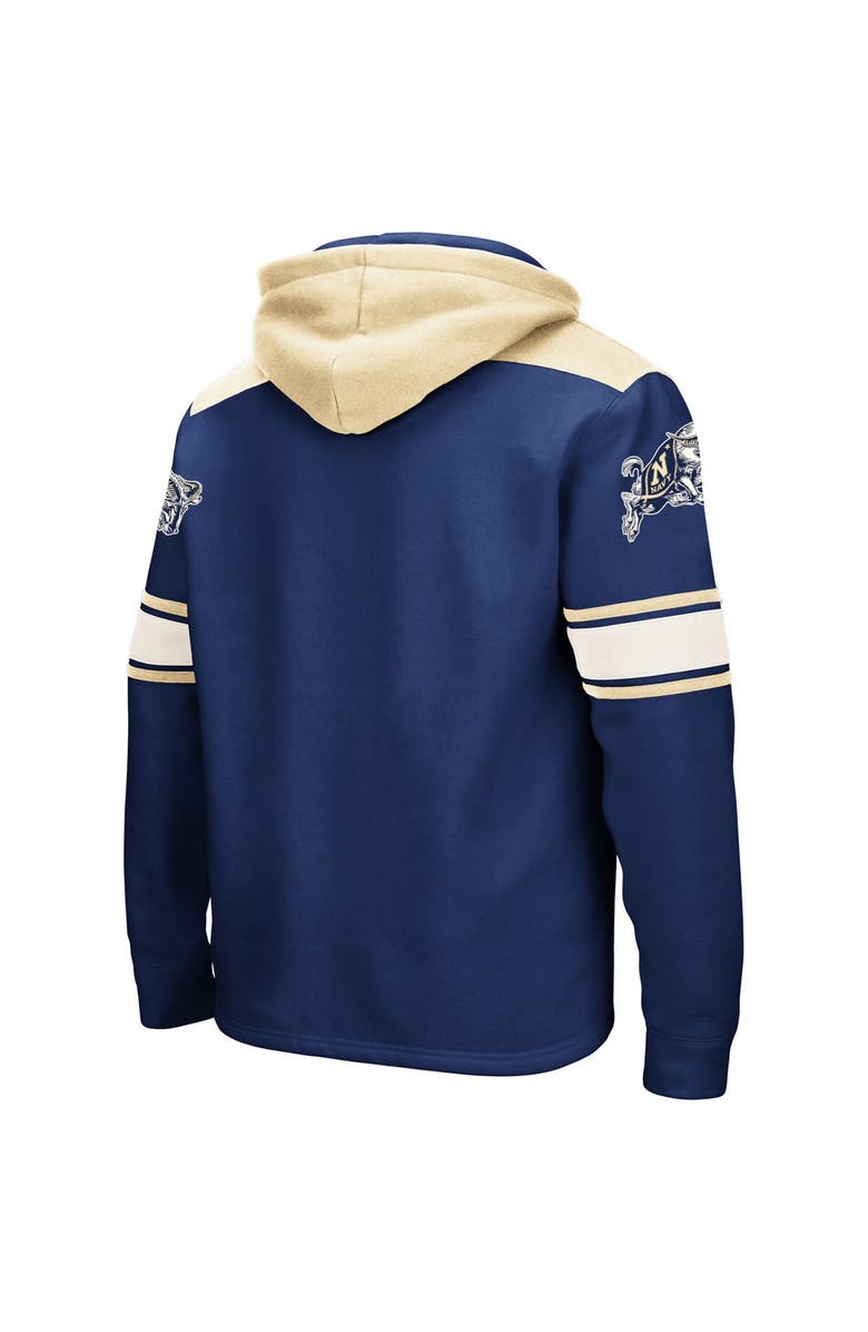 COLOSSEUM Men's Colosseum Navy Navy Midshipmen 2.0 Lace-Up Pullover Hoodie, Alternate, color, Navy