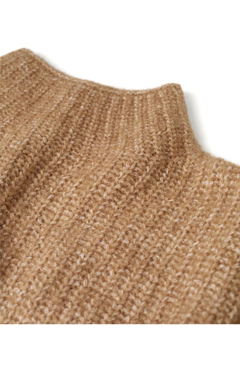 MANGO Women's Oversize Funnel Neck Crop Sweater, Alternate, color,