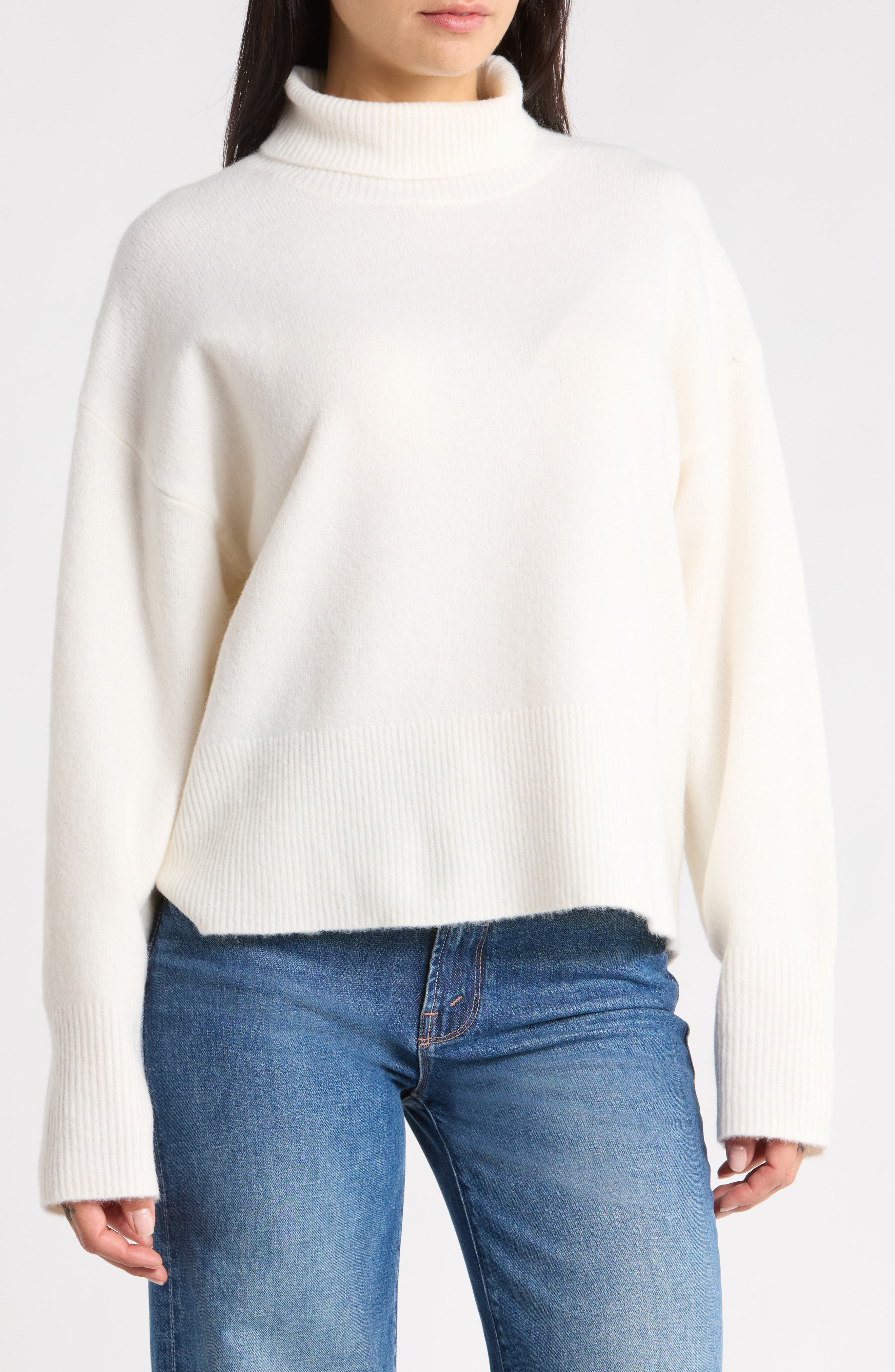 Cozy Scrunch Neck Sweater