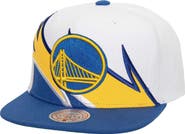 Mitchell & Ness Men's Mitchell & Ness White/Royal Golden State Warriors Waverunner Snapback Hat