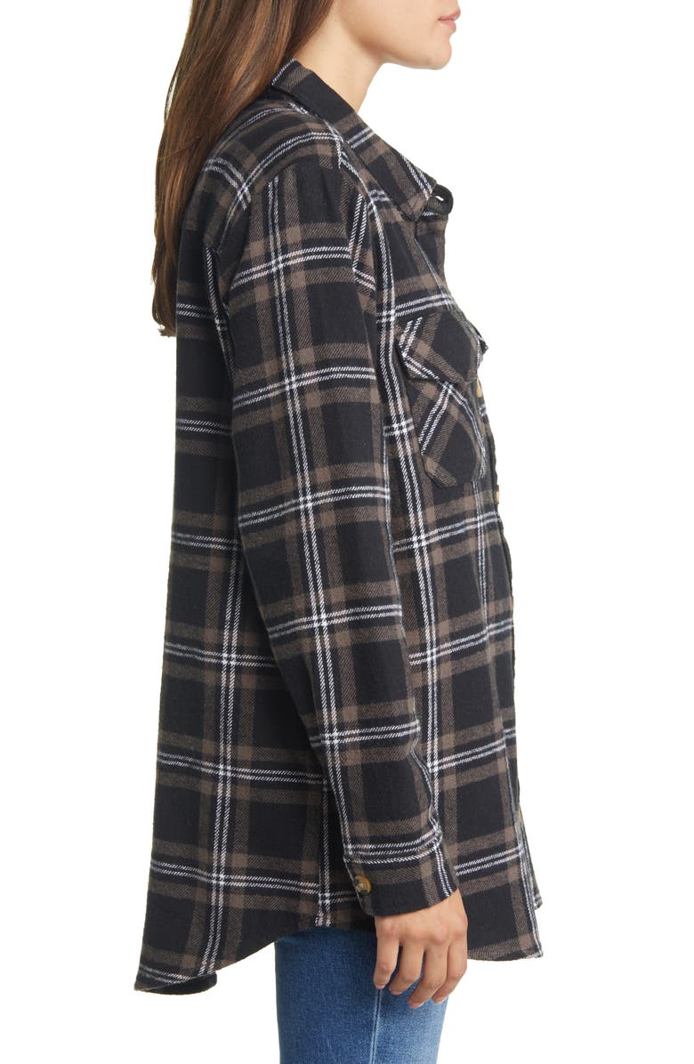 beachlunchlounge Oversize Plaid Cotton Shirt, Alternate, color, 