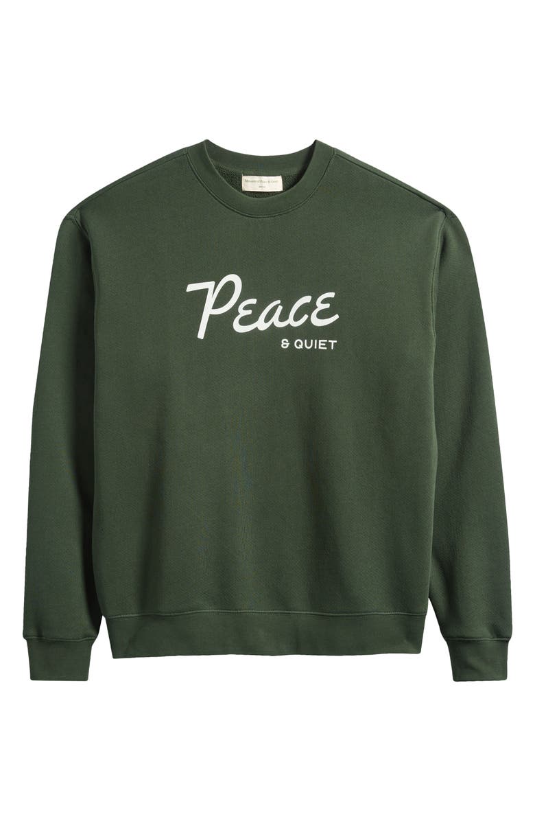 Museum of Peace & Quiet Diner Graphic Sweatshirt, Main, color, Forest