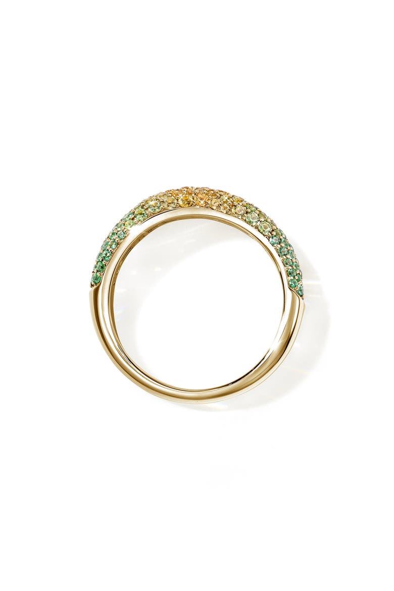 Artisan Series 18k Gold Treated Sapphire & Emerald Band Ring, Alternate, color, GOLD
