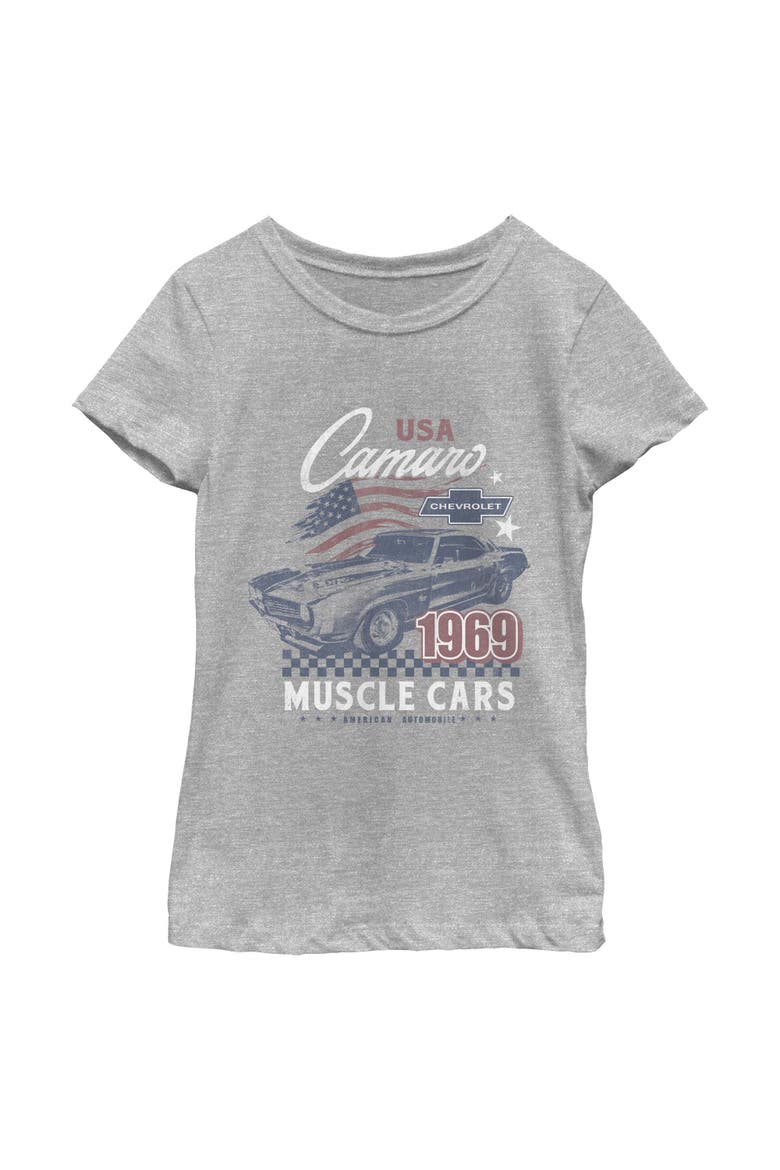 Girl's General Motors Camaro Muscle Cars  Graphic T-Shirt, Main, color, Athletic Heather