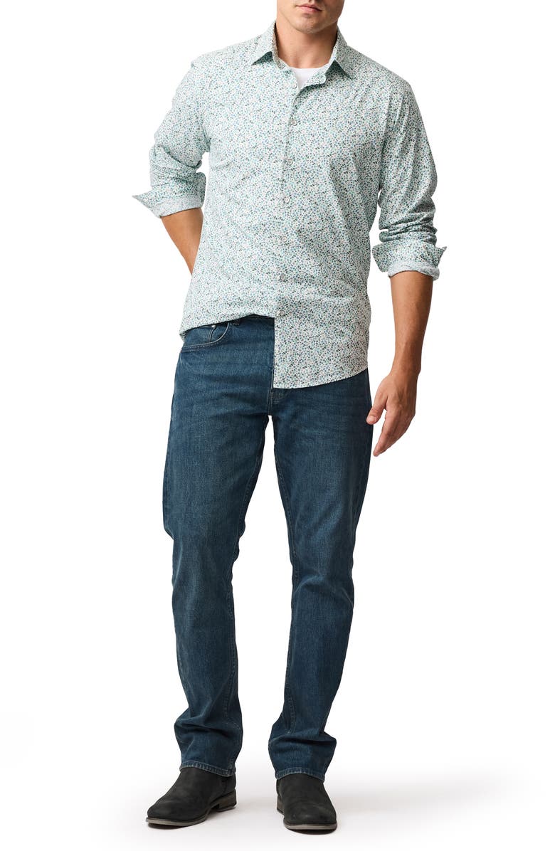 Rodd & Gunn Woodstock Downs Leaf Print Cotton Button-Up Shirt, Alternate, color, 