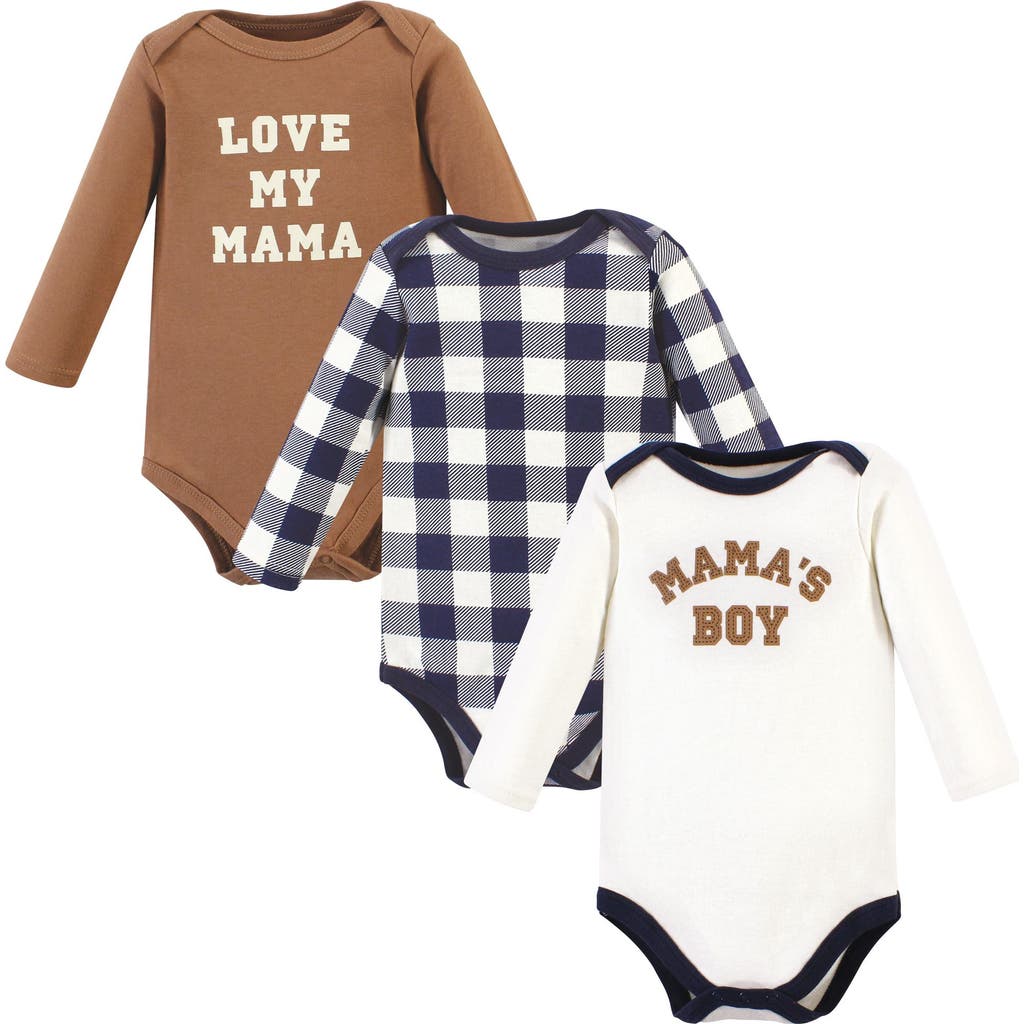 Hudson Baby Cotton Long-sleeve Bodysuits 3-pack In Multi