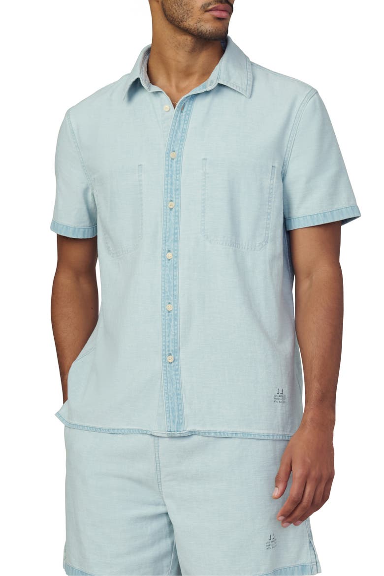Reverse Chambray Camp Shirt, Main, color, SUMMER FADE