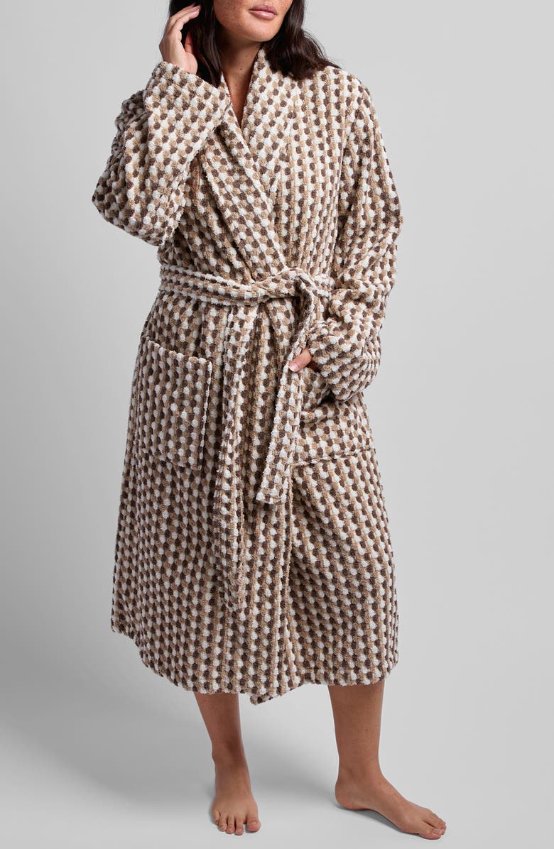 Parachute Mosaic Organic Cotton Robe, Alternate, color, Ash And Toast