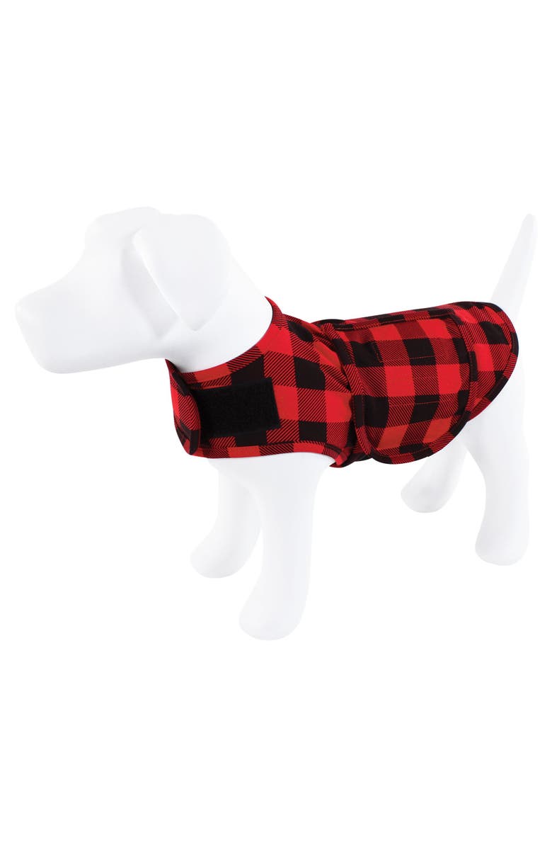 Luvable Friends Pet Thunder Anxiety Jacket, Main, color, Buffalo Plaid