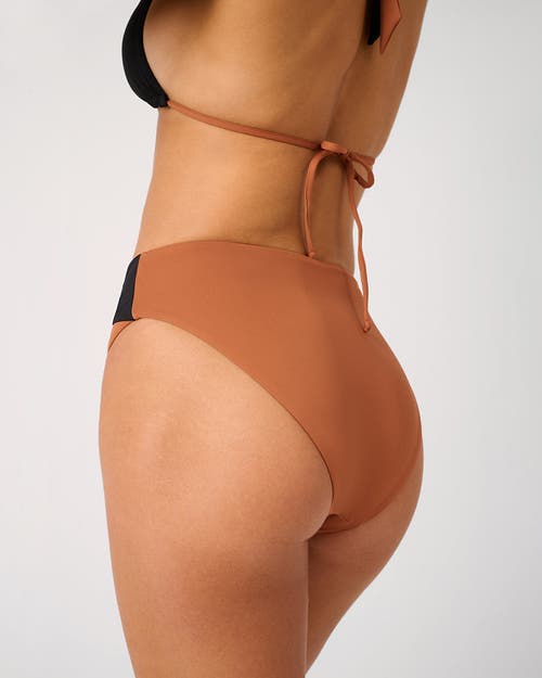 Weworewhat Belted Twist High Rise Bottom In Brown