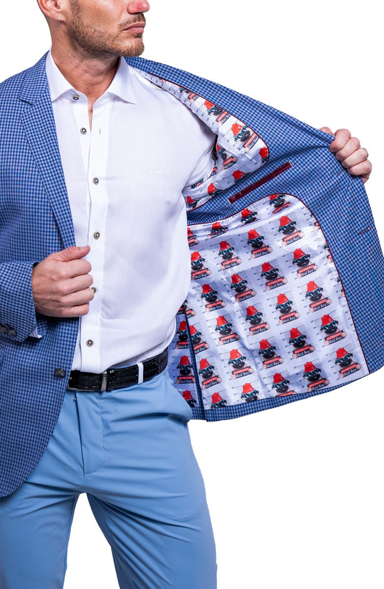 Maceoo Socrate Ascension Windowpane Blazer, Alternate, color, Blue