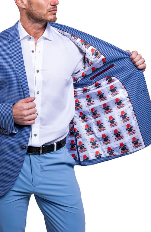 Maceoo Socrate Ascension Windowpane Blazer In Blue