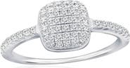 SIMONA Square Pavé Cubic Zirconia Ring