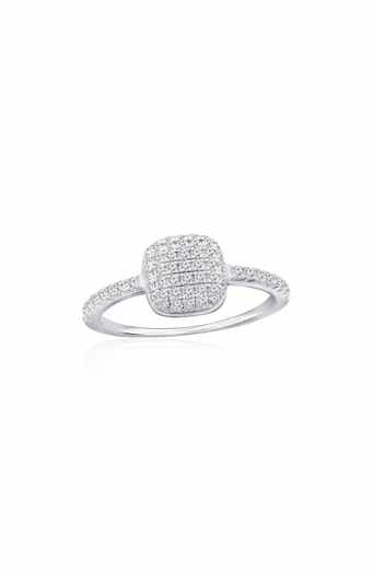 SIMONA Square Pavé Cubic Zirconia Ring