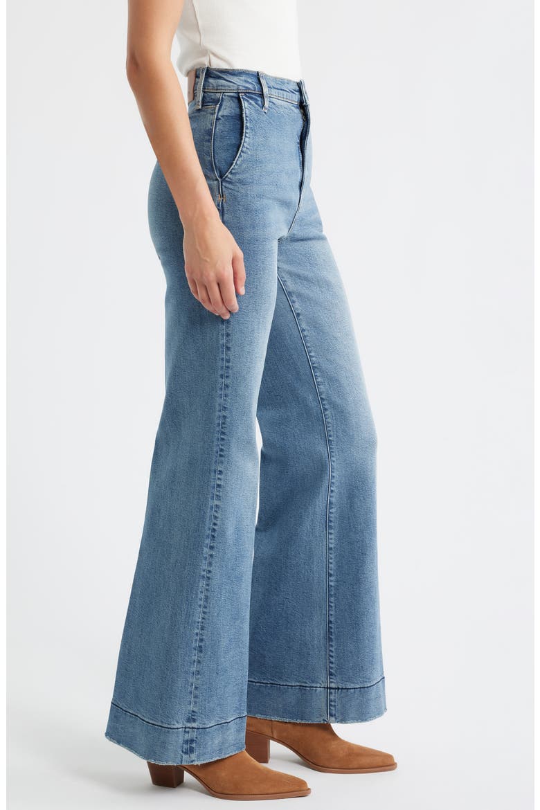 High Waist Comfort Flare Jeans, Alternate, color, MED.WASH