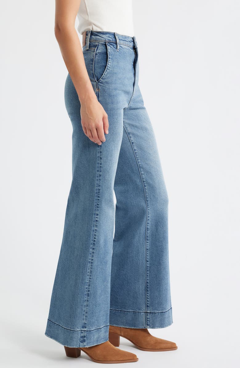 HIDDEN JEANS High Waist Comfort Flare Jeans, Alternate, color, Med.wash